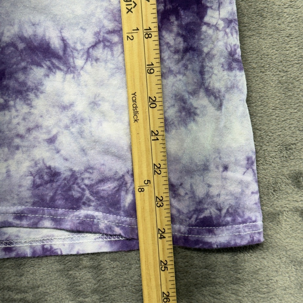 Gildan Tokyo Japan Wave Tie Dye Graphic T-Shirt Purple White Women's Small - Picture 6 of 6